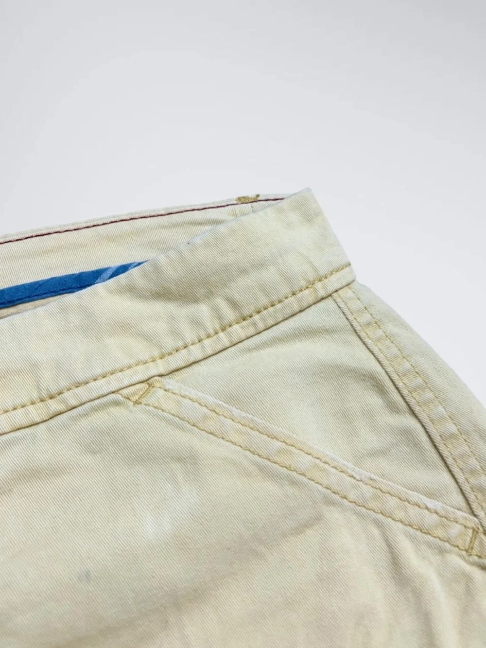 Early 2000s Hollister Pastel Yellow Low Rise Micro Mini Shorts